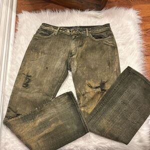 Robin’s Jeans Black Acid Wash Men’s size 38 pre-owned.